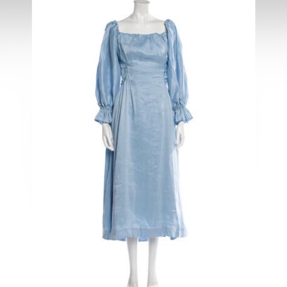 Aje Blue Cut- Out ALine Midi Dress, New with tags. PRICE TO SELL AND FIRM